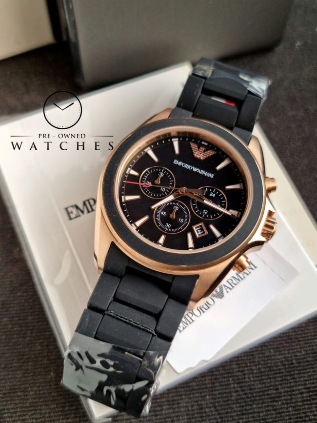 Emporio Armani Sigma Analog Black Dial Men's Watch - AR6066 Main Image