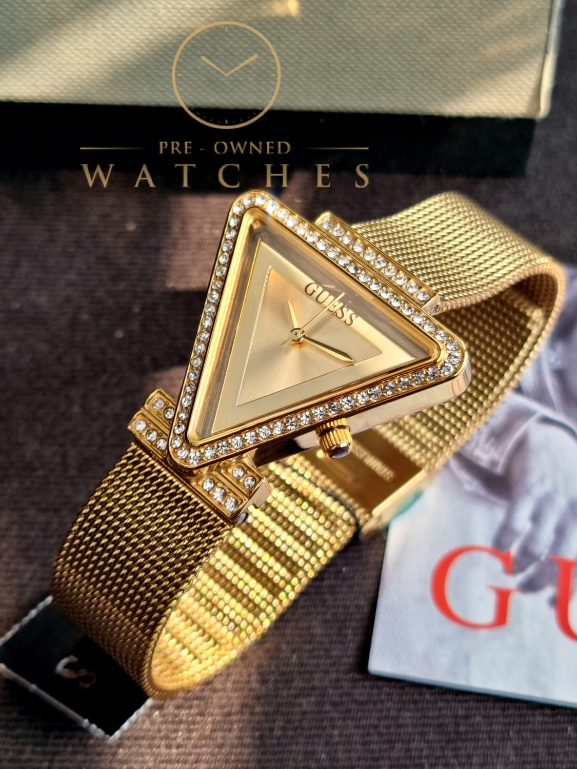 Guess Women’s Quartz Gold Stainless Steel Gold Dial 34mm Watch GW0508L2