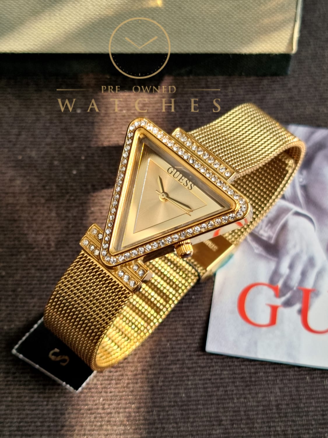 Guess Women’s Quartz Gold Stainless Steel Gold Dial 34mm Watch GW0508L2