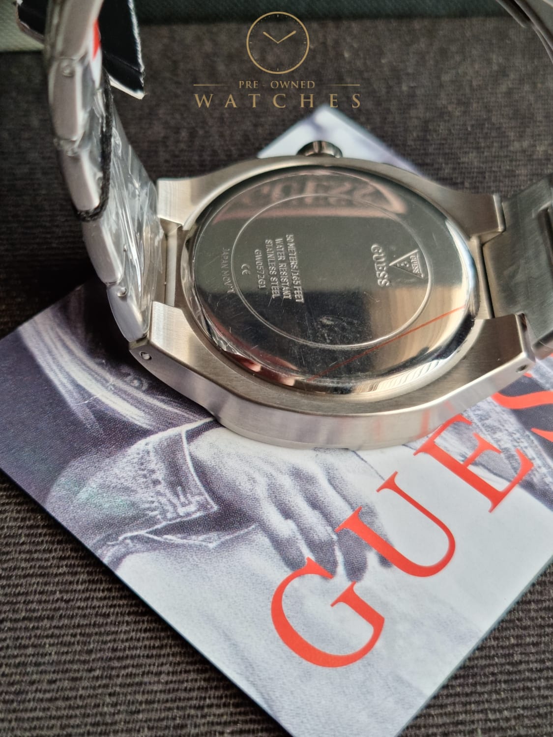 Guess Men’s Quartz Silver Stainless Steel Blue Dial 42mm Watch GW0572G1