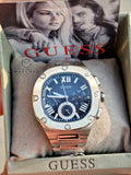 Guess Men’s Quartz Silver Stainless Steel Blue Dial 42mm Watch GW0572G1