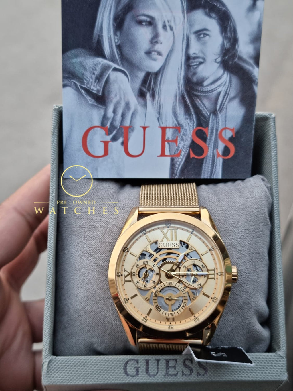 Guess Men’s Quartz Gold Stainless Steel Gold Dial 42mm Watch GW0368G2
