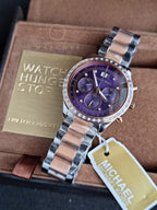Michael Kors Women’s Quartz Two-tone Stainless Steel Navy Blue Dial 40mm Watch MK6205