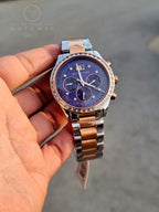 Michael Kors Women’s Quartz Two-tone Stainless Steel Navy Blue Dial 40mm Watch MK6205