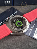 Tommy Hilfiger Men’s Quartz Red Silicone Strap Grey Dial 50mm Watch 1710490