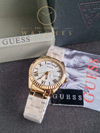 GUESS Analog White Dial Women's Watch-GW0308L2