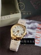 GUESS Analog White Dial Women's Watch-GW0308L2