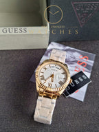 GUESS Analog White Dial Women's Watch-GW0308L2
