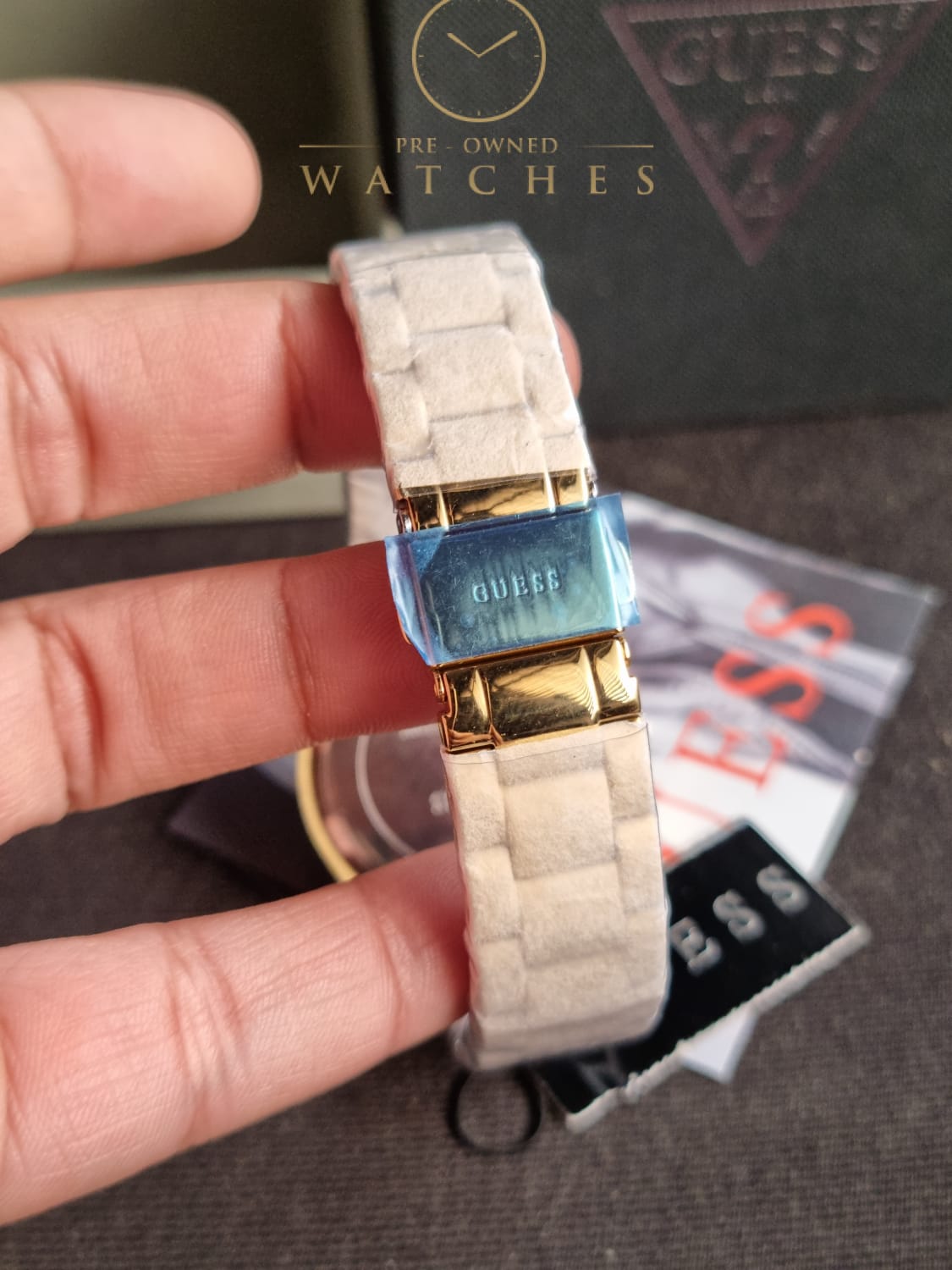 GUESS Analog White Dial Women's Watch-GW0308L2