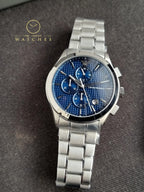 Emporio Armani Men's Stainless Steel Chronograph Dress Watch with Steel or Leather Band