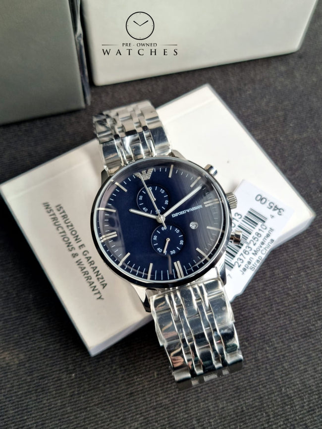 Emporio Armani Men’s Chronograph Stainless Steel 43mm Watch AR80013 Hover Image