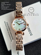 Emporio Armani Women’s Stainless Steel Mother of Pearl Dial 28mm Watch AR11316