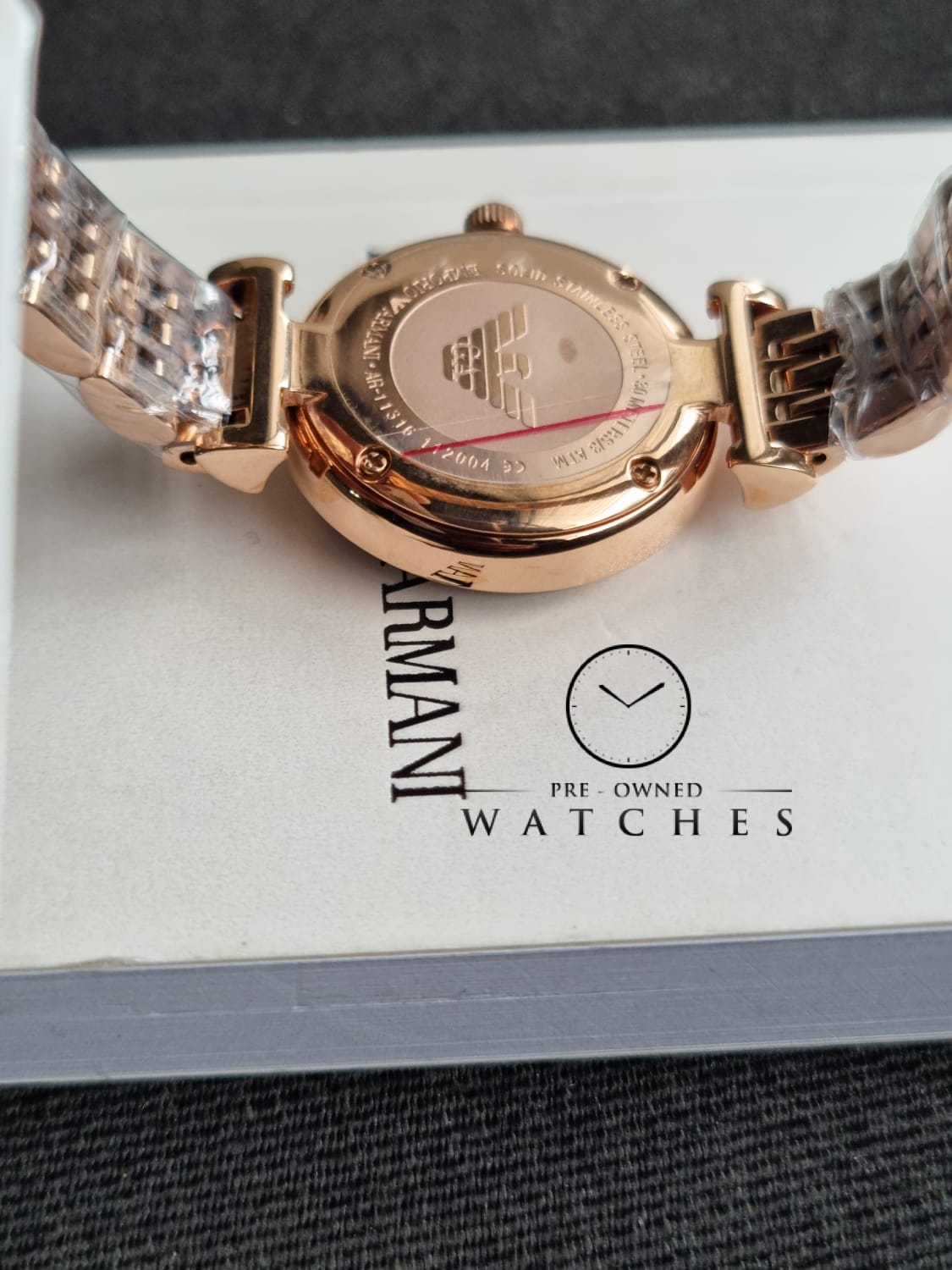 Emporio Armani Women’s Stainless Steel Mother of Pearl Dial 28mm Watch AR11316