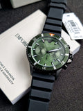 Emporio Armani Diver Analog Green Dial Men's Watch-AR11463