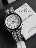 Emporio Armani Men’s Quartz Stainless Steel Silver Dial 46mm Watch AR6073
