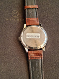 Lorus Sub Brand Of Seiko Gents Watch Maroon Dial Brown Leather Strap