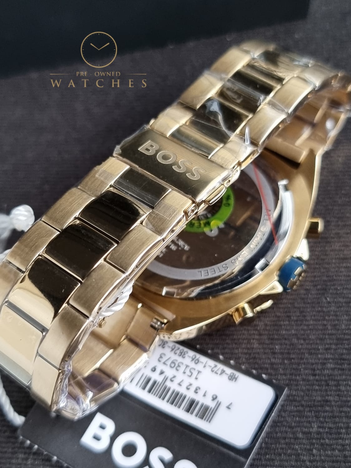 Hugo Boss Men’s Quartz Gold Stainless Steel Blue Dial 44mm Watch 1513973