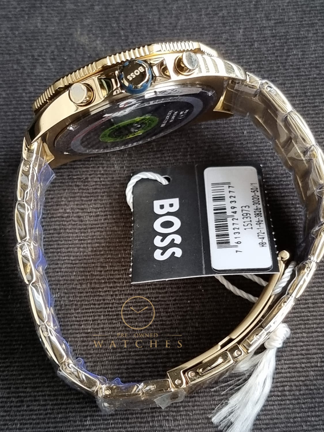 Hugo Boss Men’s Quartz Gold Stainless Steel Blue Dial 44mm Watch 1513973