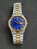 Lorus Sub Brand Of Seiko Two TOne Gents Watch Blue dial