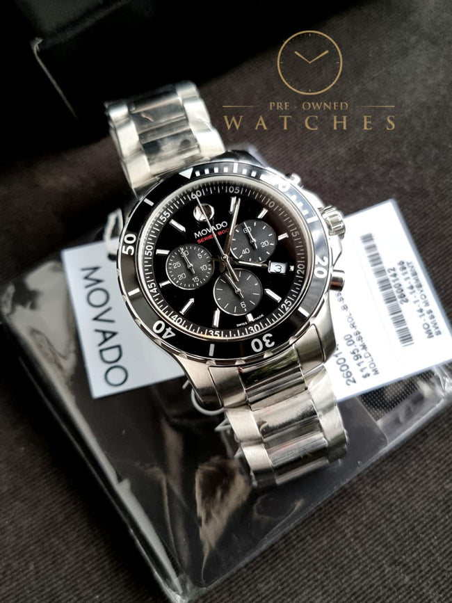 Movado Men’s Quartz Swiss Made Stainless Steel Black Dial 42mm Watch 2600142 Hover Image