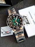 TISSOT Men’s Quartz Swiss Made Stainless Steel Green Gradient Dial 45mm Watch T120.417.11.091.01