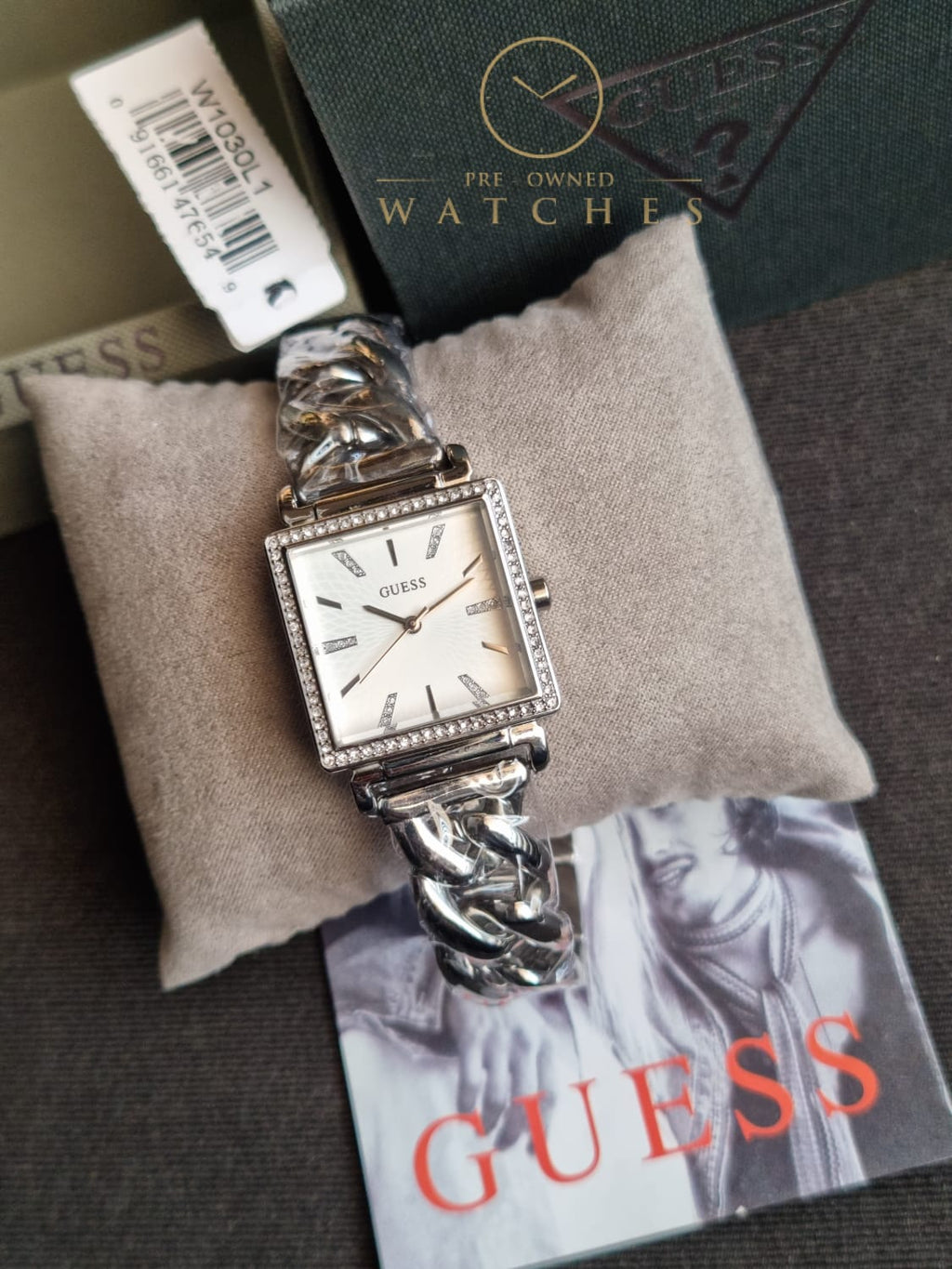 Guess Women’s Quartz Silver Stainless Steel Silver Dial 28mm Watch W1030L1