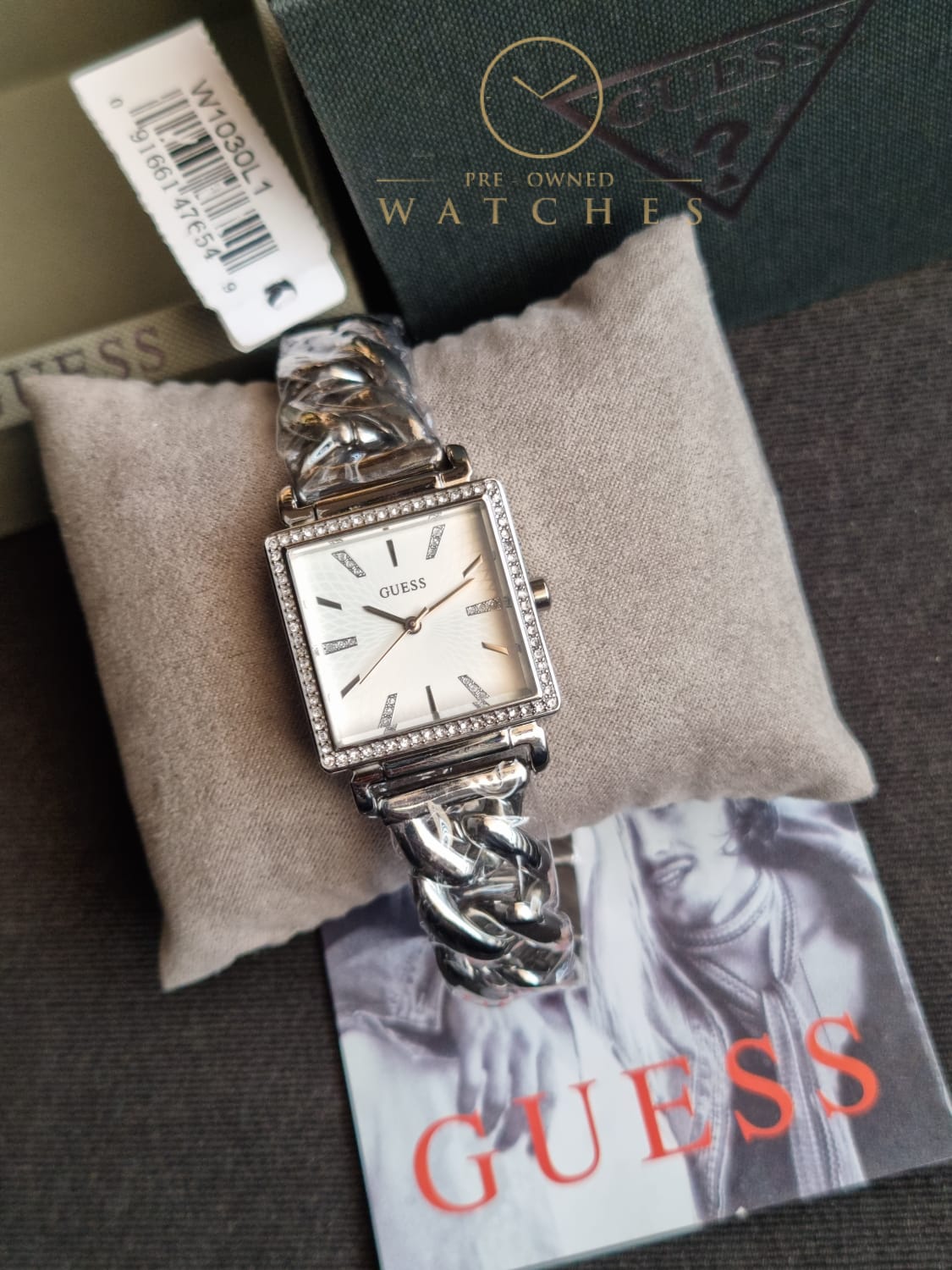 Guess Women’s Quartz Silver Stainless Steel Silver Dial 28mm Watch W1030L1