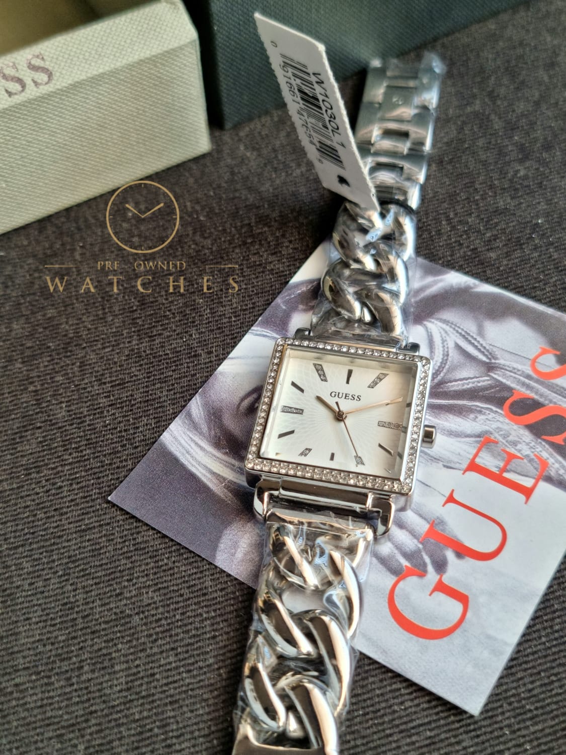 Guess Women’s Quartz Silver Stainless Steel Silver Dial 28mm Watch W1030L1