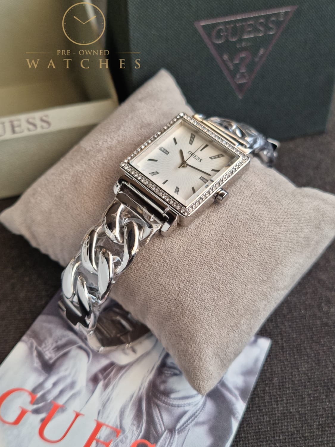 Guess Women’s Quartz Silver Stainless Steel Silver Dial 28mm Watch W1030L1