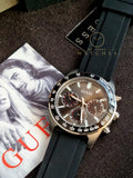 Guess Men’s Quartz Black Silicone Strap Black Dial 42mm Watch GW0332G1