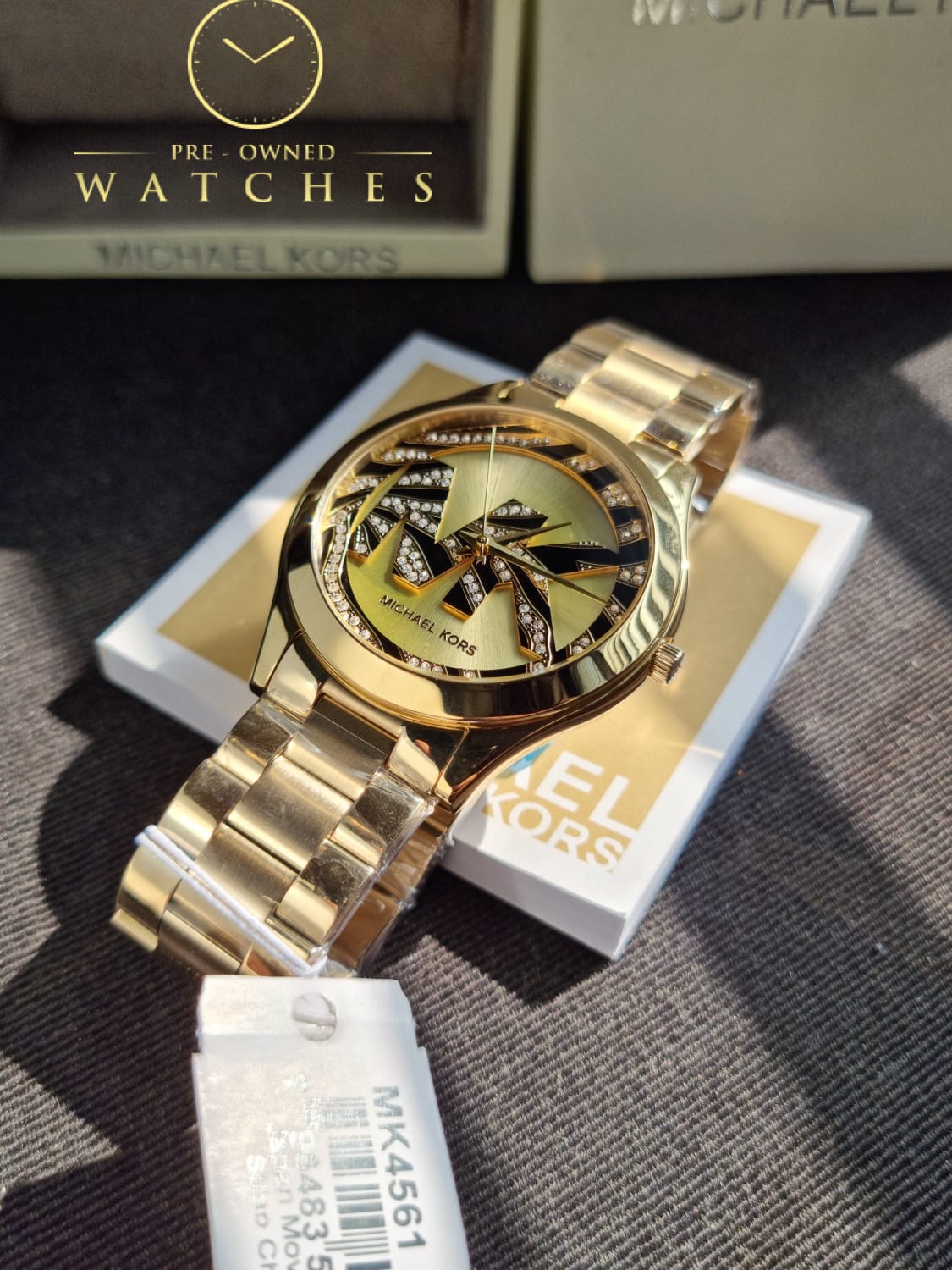 Michael Kors Ladies Slim Runway Gold-Tone Watch - MK4561