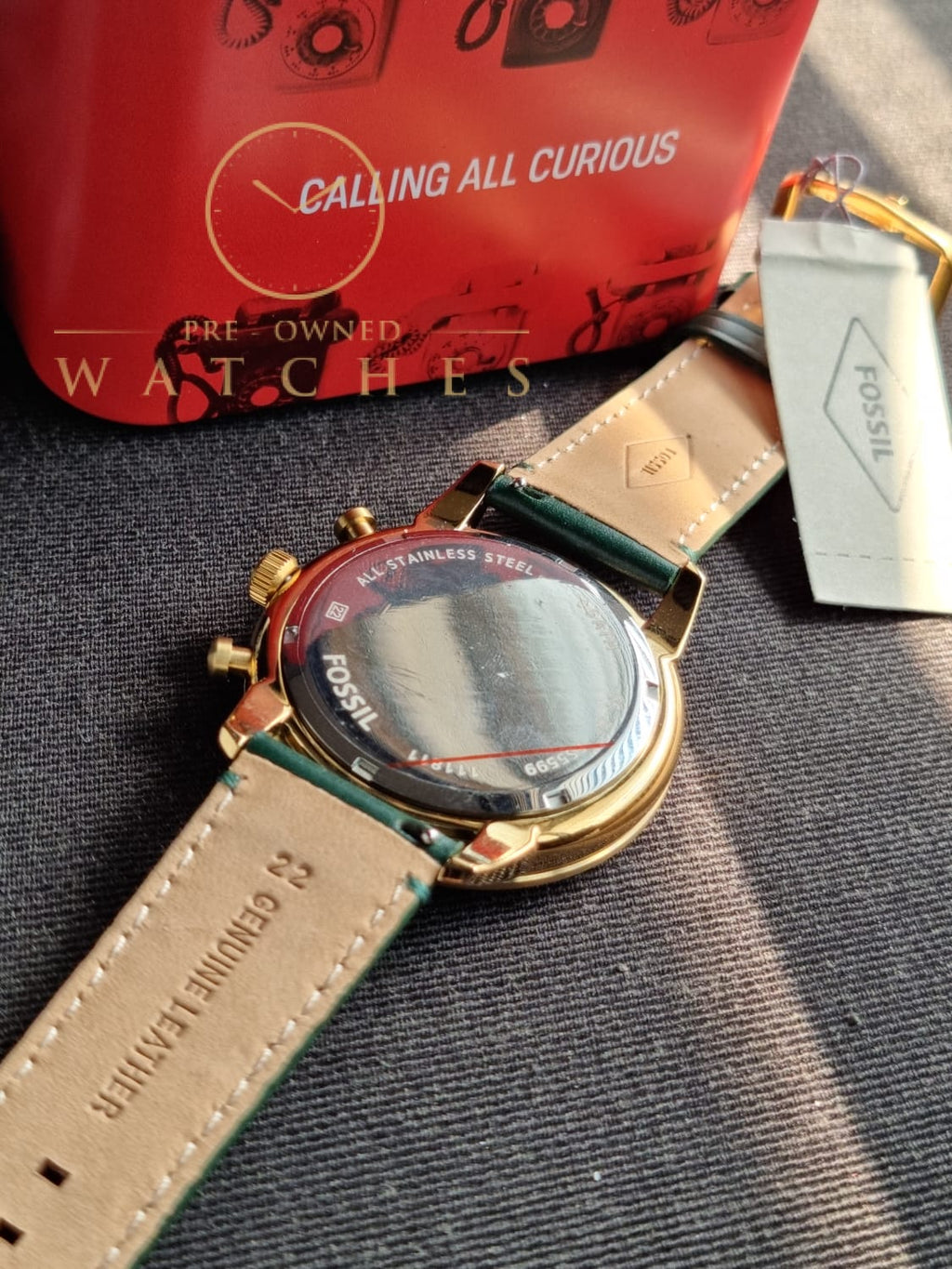 FOSSIL Townsman Chronograph Quartz Green Dial Men's Watch FS5599
