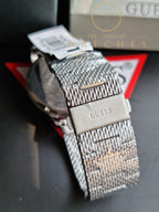 Guess Men’s Quartz Silver Stainless Steel Black Dial 44mm Watch W0871G1