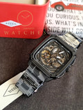 Fossil Men’s Automatic Black Stainless Steel Black Skeleton Dial 42mm Watch BQ2574