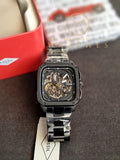 Fossil Men’s Automatic Black Stainless Steel Black Skeleton Dial 42mm Watch BQ2574