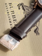 Burberry Unisex Swiss Made Leather Strap Brown Dial 38mm Watch BU9755
