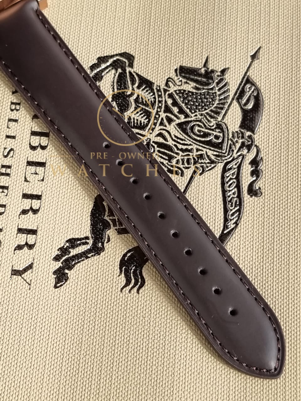 Burberry Unisex Swiss Made Leather Strap Brown Dial 38mm Watch BU9755