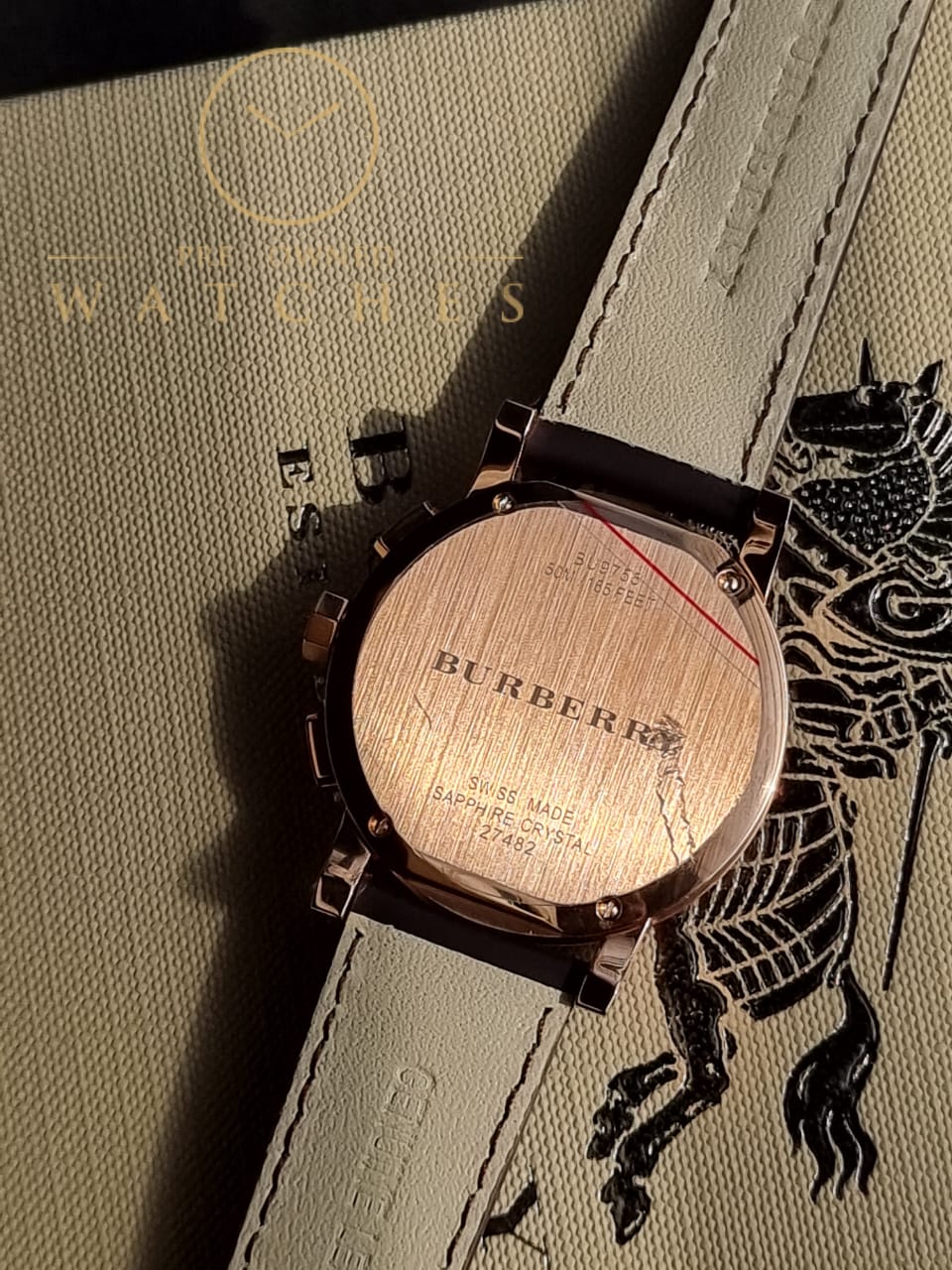 Burberry Unisex Swiss Made Leather Strap Brown Dial 38mm Watch BU9755
