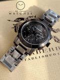 BURBERRY Chronograph Dark Grey Dial Black Ion-plated Men's Watch BU9354