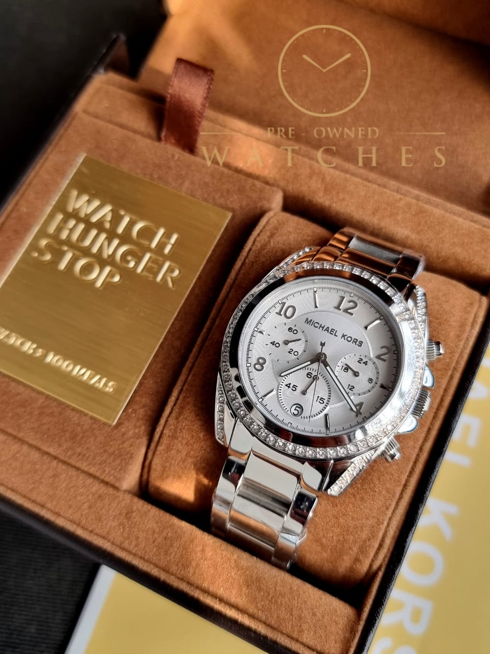 MICHAEL KORS Chronograph White Crystal Ladies Watch MK5165