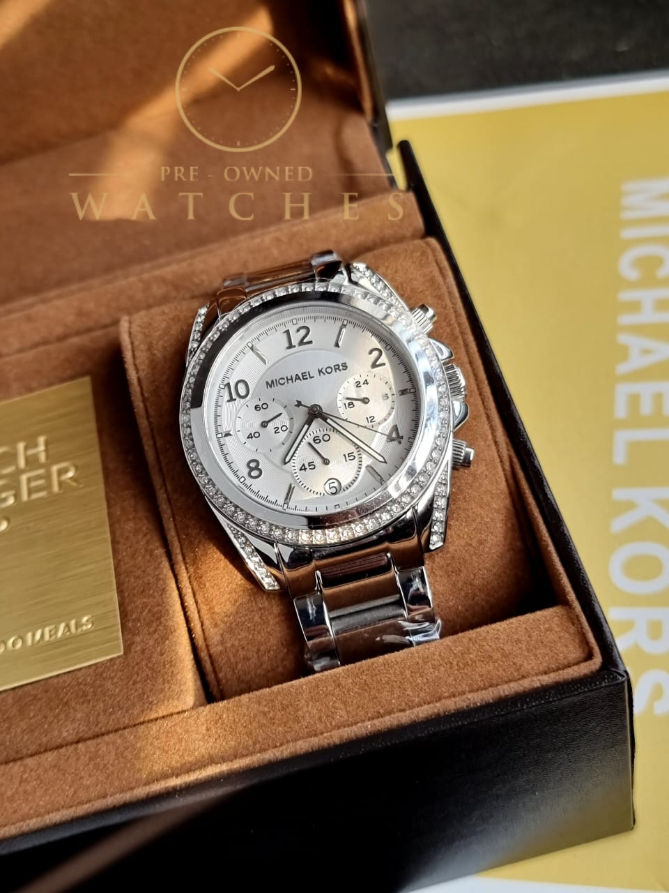 MICHAEL KORS Chronograph White Crystal Ladies Watch MK5165