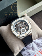 Guess Men’s Quartz Black Silicone Strap Grey Dial 42mm Watch GW0571G1