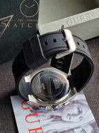 Guess Men’s Quartz Black Silicone Strap Grey Dial 42mm Watch GW0571G1