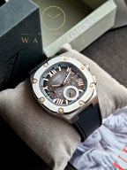 Guess Men’s Quartz Black Silicone Strap Grey Dial 42mm Watch GW0571G1