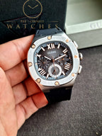 Guess Men’s Quartz Black Silicone Strap Grey Dial 42mm Watch GW0571G1
