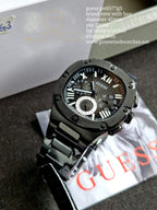 Guess Men’s Quartz Black Stainless Steel Black Dial 42mm Watch GW0572G3