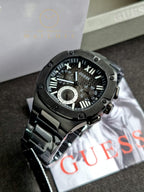Guess Men’s Quartz Black Stainless Steel Black Dial 42mm Watch GW0572G3
