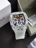 Guess Men’s Quartz White Silicone Strap Multi Colour Dial 44mm Watch GW0499G3