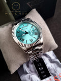 Guess Men’s Quartz Silver Stainless Steel Turquoise Color Dial 42mm Watch GW0265G11