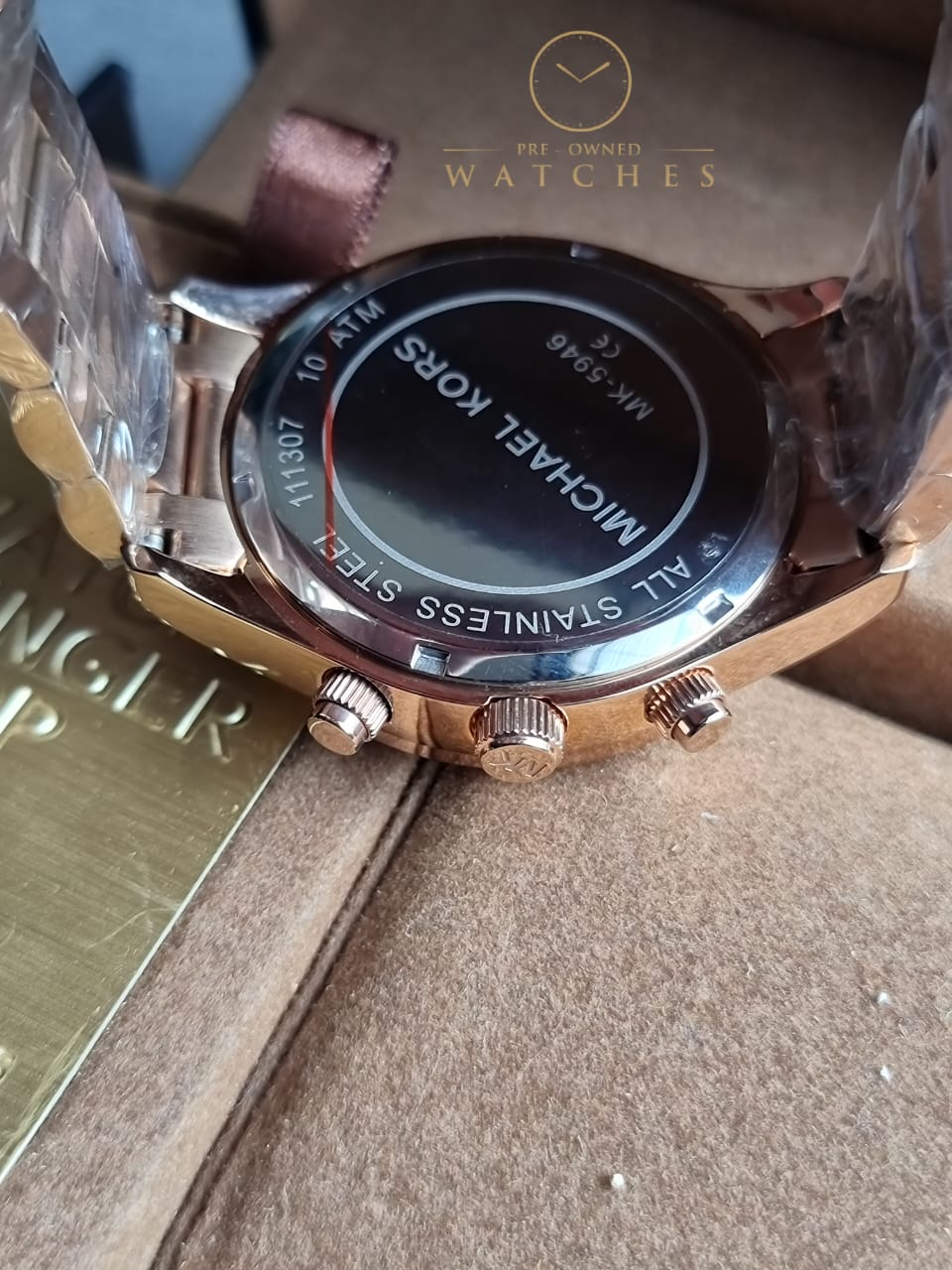 Michael Kors Layton Pave Dial Rose Gold-Tone Ladies Watch MK5946